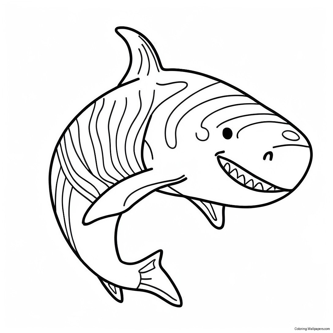 Tiger Shark Coloring Page 17848