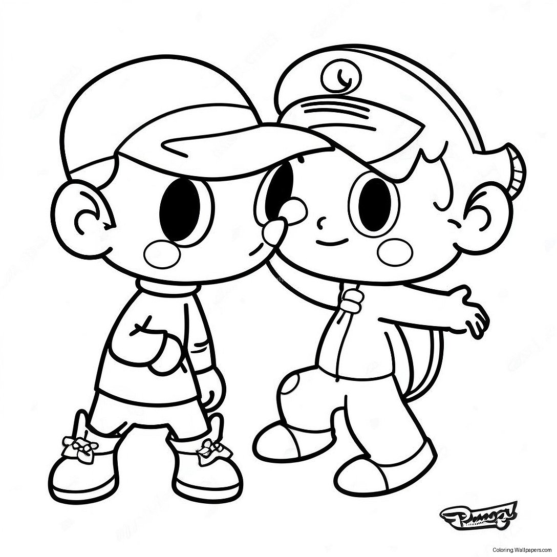 Timmy Turner And Cosmo Coloring Page 3739