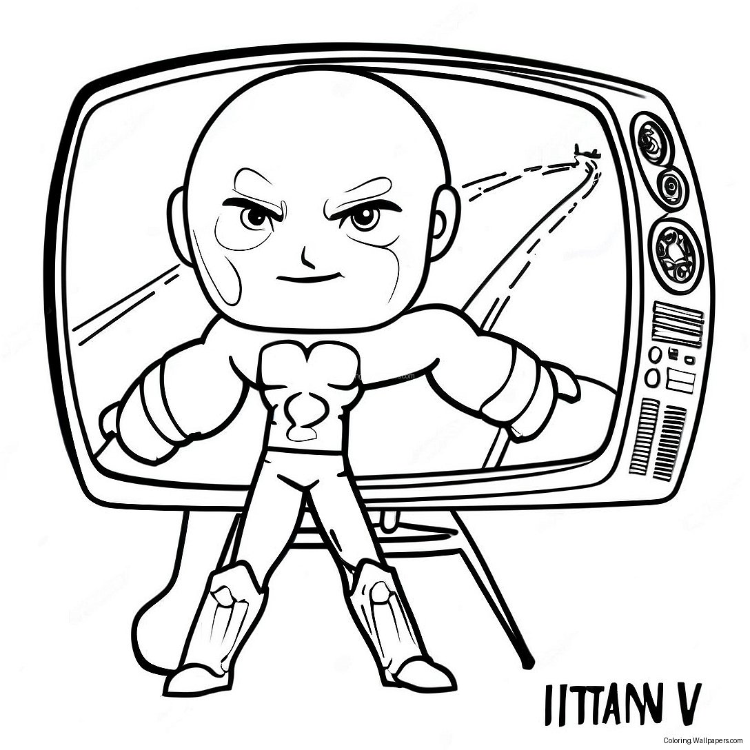 Kolorowanka Titan Tv Man W Akcji 1602