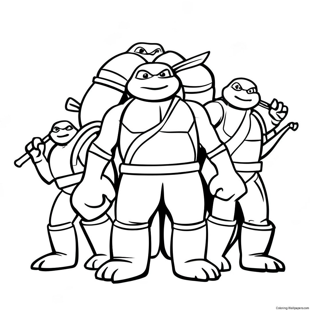 Tmnt 2012 Väritettävä Sivupohja 22351