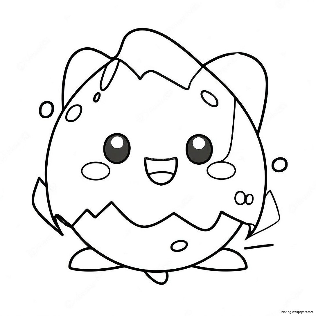 Togepi Glad Ansigt Farvelægningsside 50639