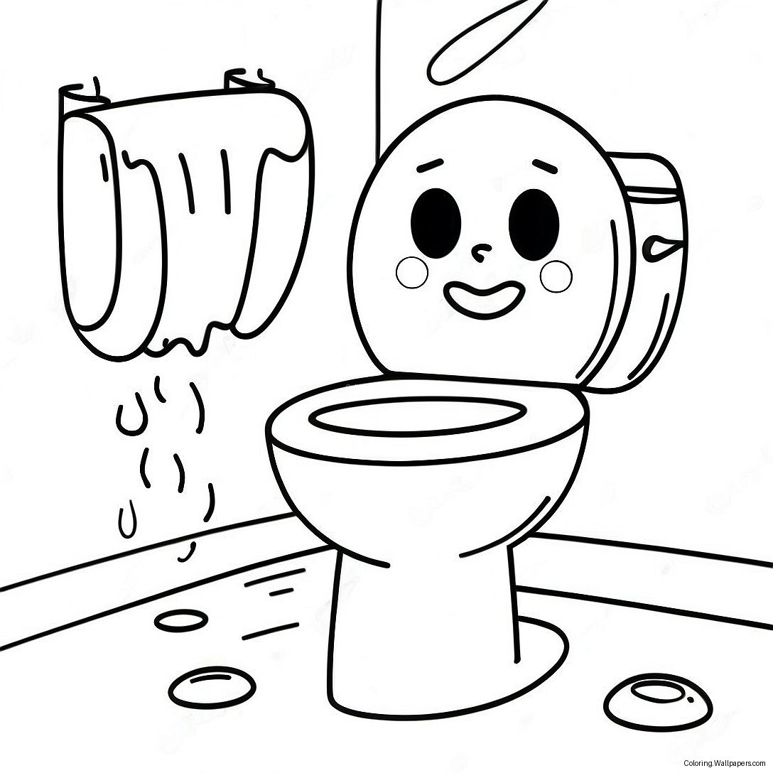 Toilet Fun Coloring Page 31895