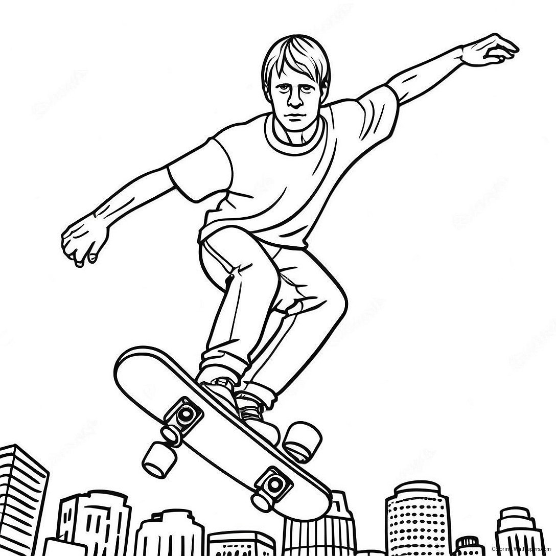 Tony Hawk Coloring Page 32657