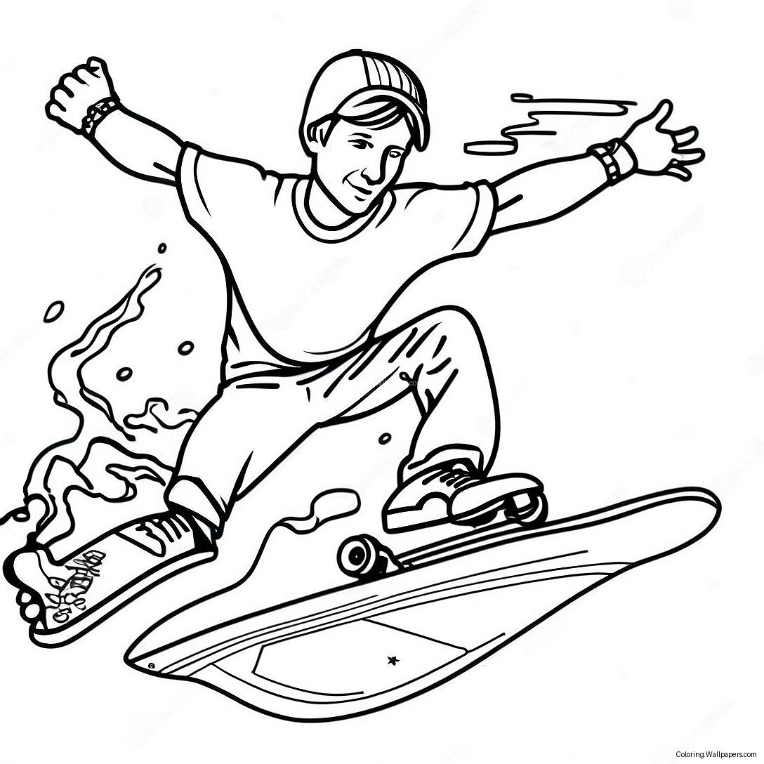 Tony Hawk Coloring Page 32659