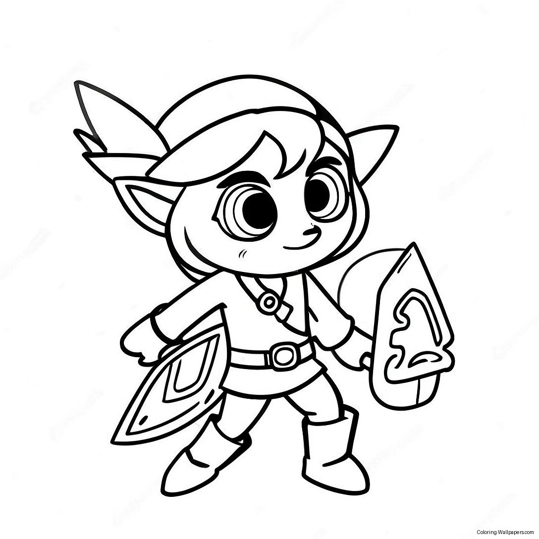 Toon Link Abenteuer Ausmalbild 44470