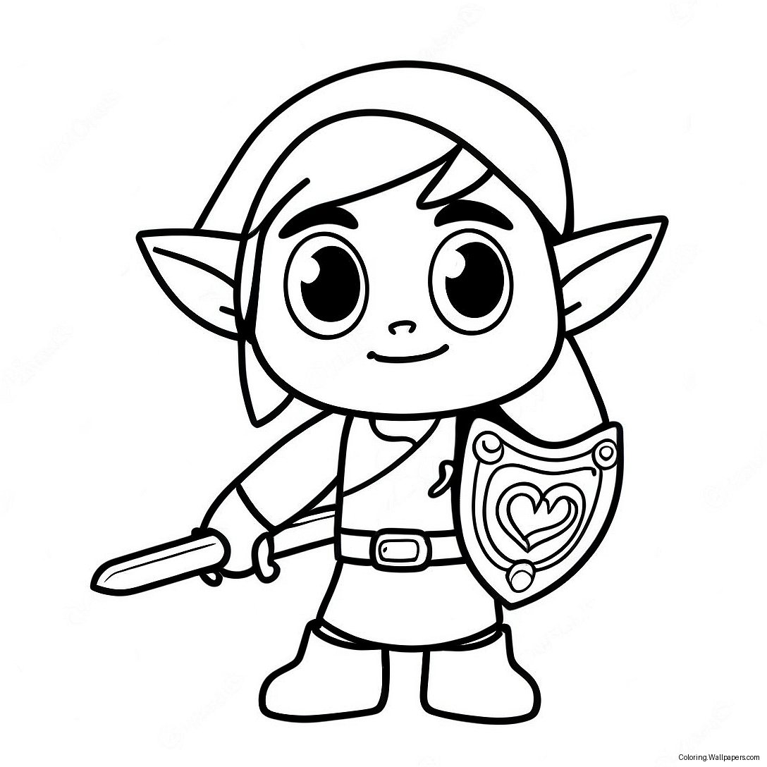 Toon Link Eventyr Fargeleggingsark 44471