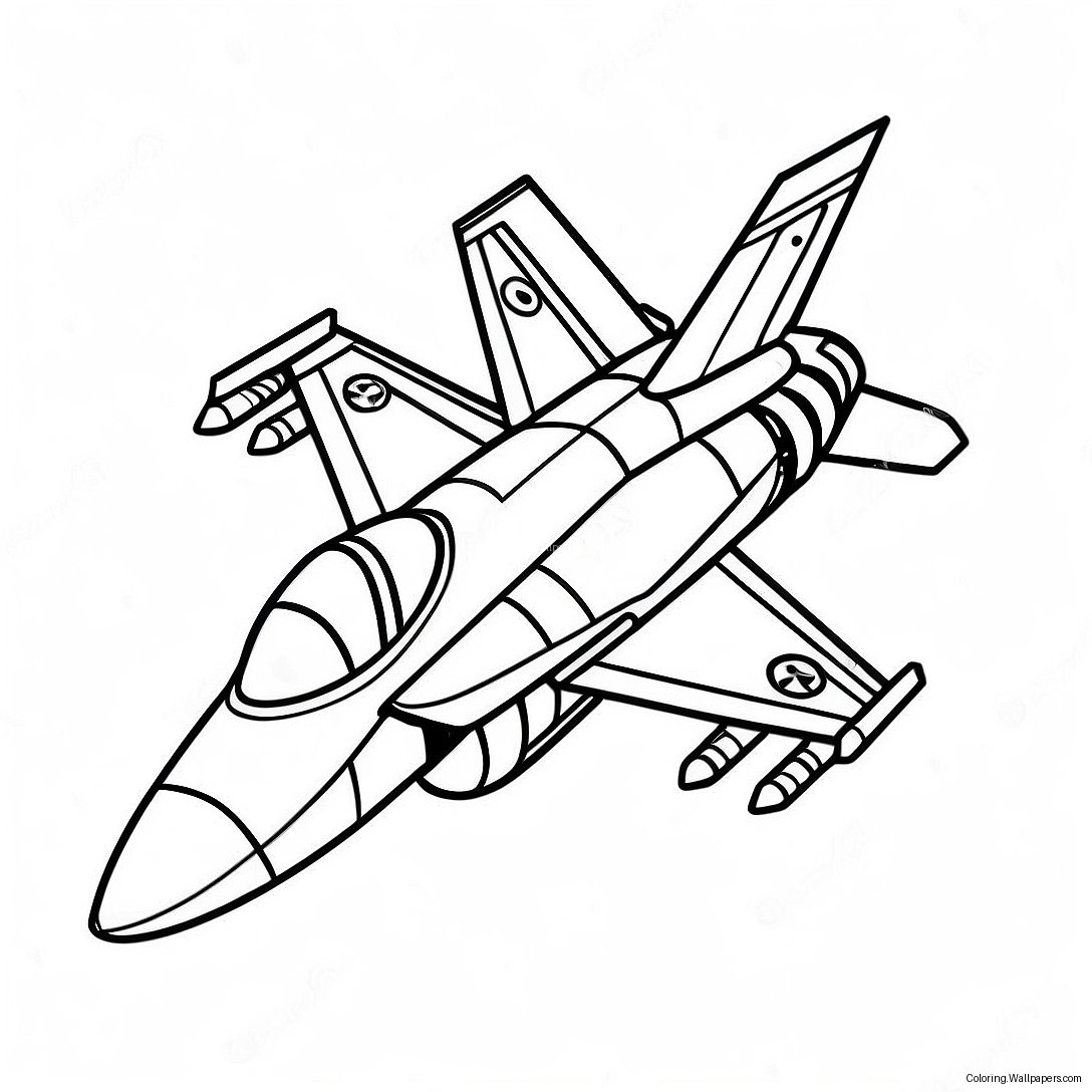 Top Gun Jet Fighter Coloring Page 9461