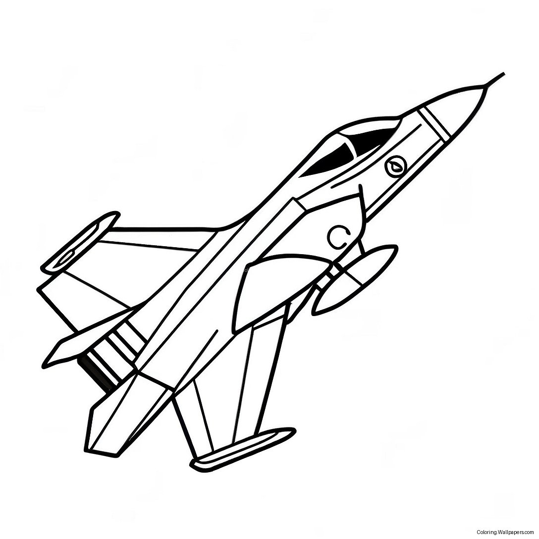 Top Gun Jet Fighter Coloring Page 9464