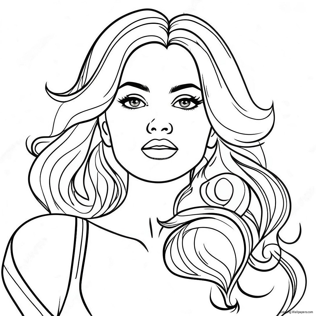 Top Model Fashionista Coloring Page 44611