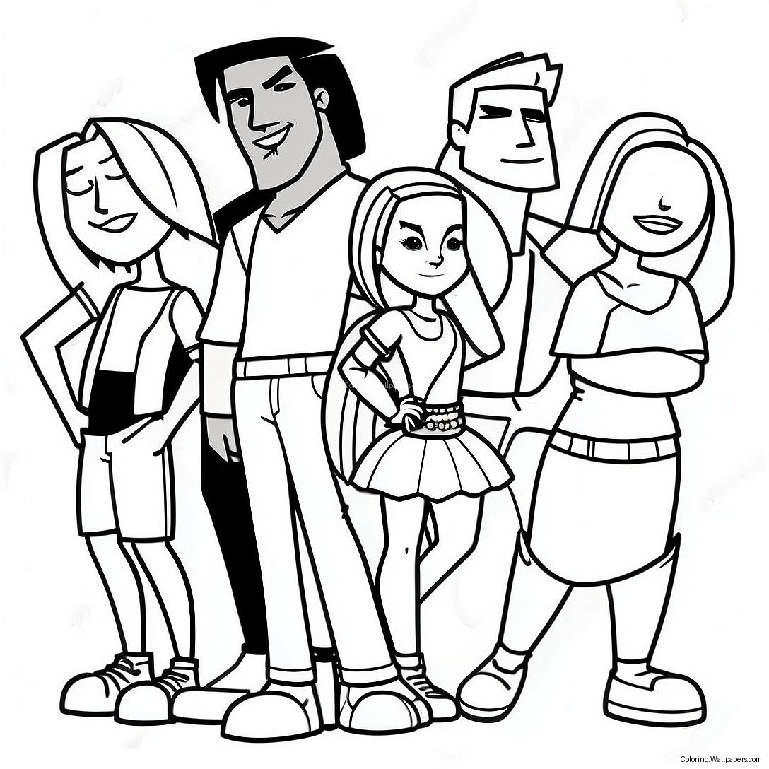 Total Drama Characters Coloring Page 14946