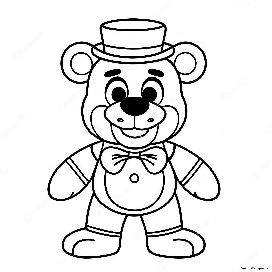 Toy Freddy With A Happy Smile Coloring Page 24565