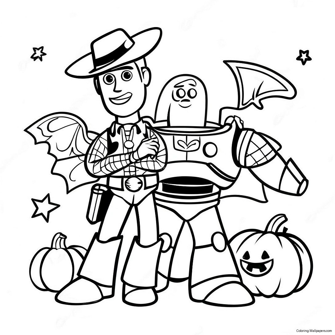 Toy Story Halloween Coloring Page 22234