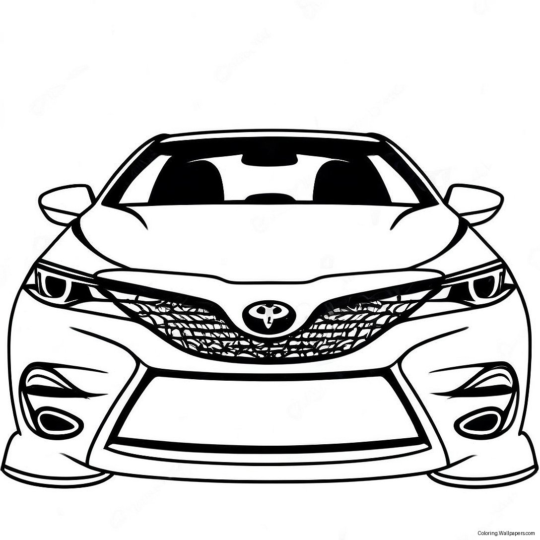 Toyota Camry Front View Fargeleggingsark 31467