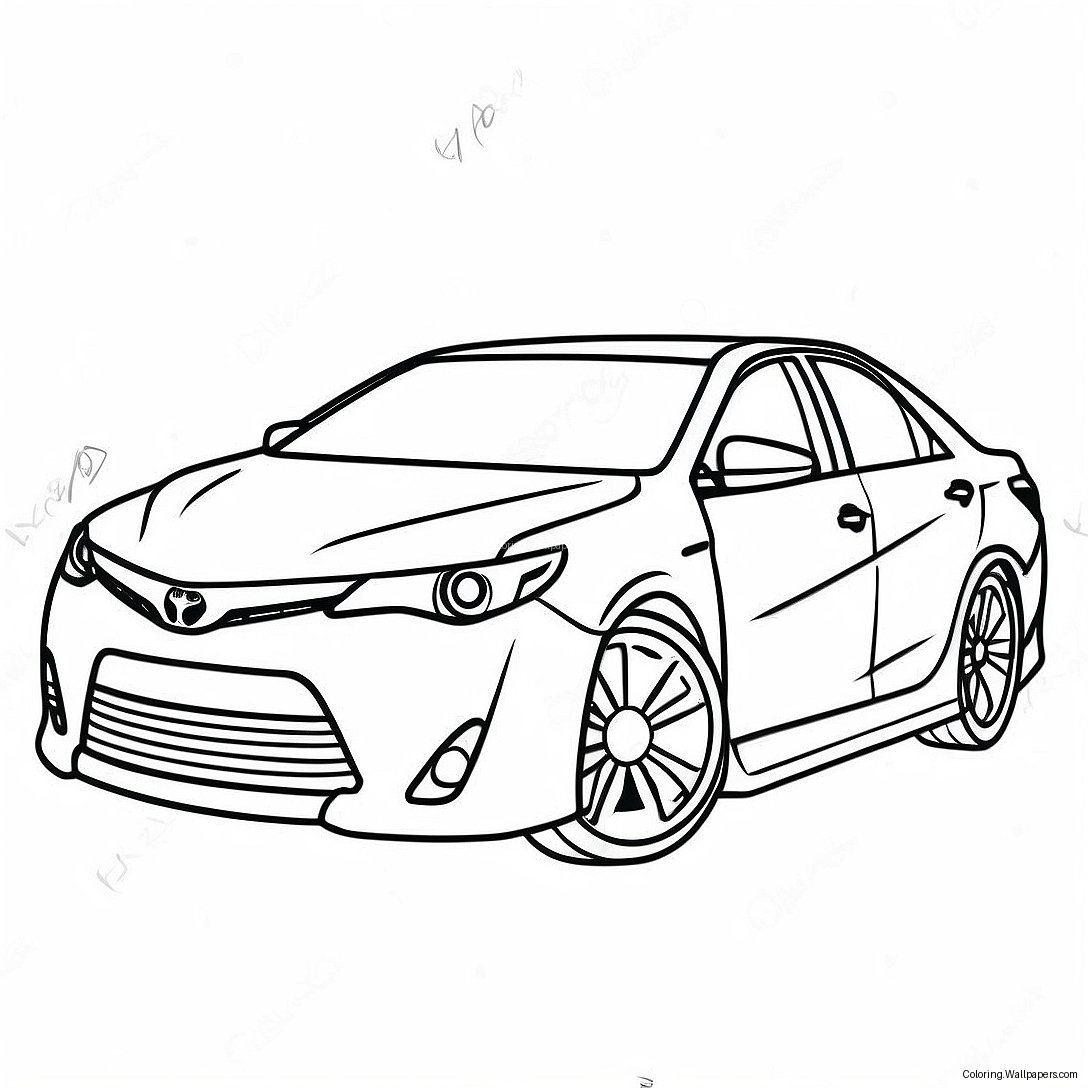 Page À Colorier De La Vue Latérale De La Toyota Camry 31453