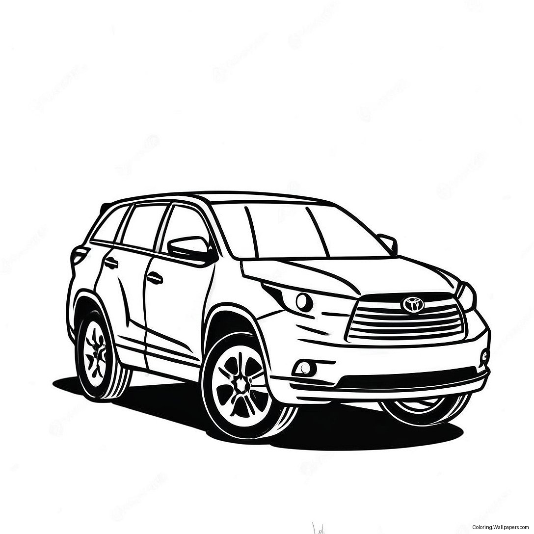 Toyota Highlander Etunäkymä Värityssivu 53815