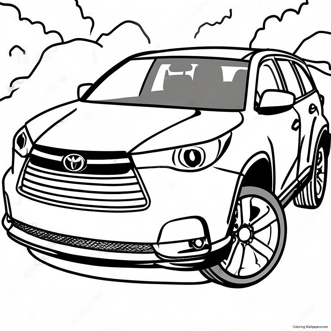 Toyota Highlander Frontansicht Ausmalbild 53816