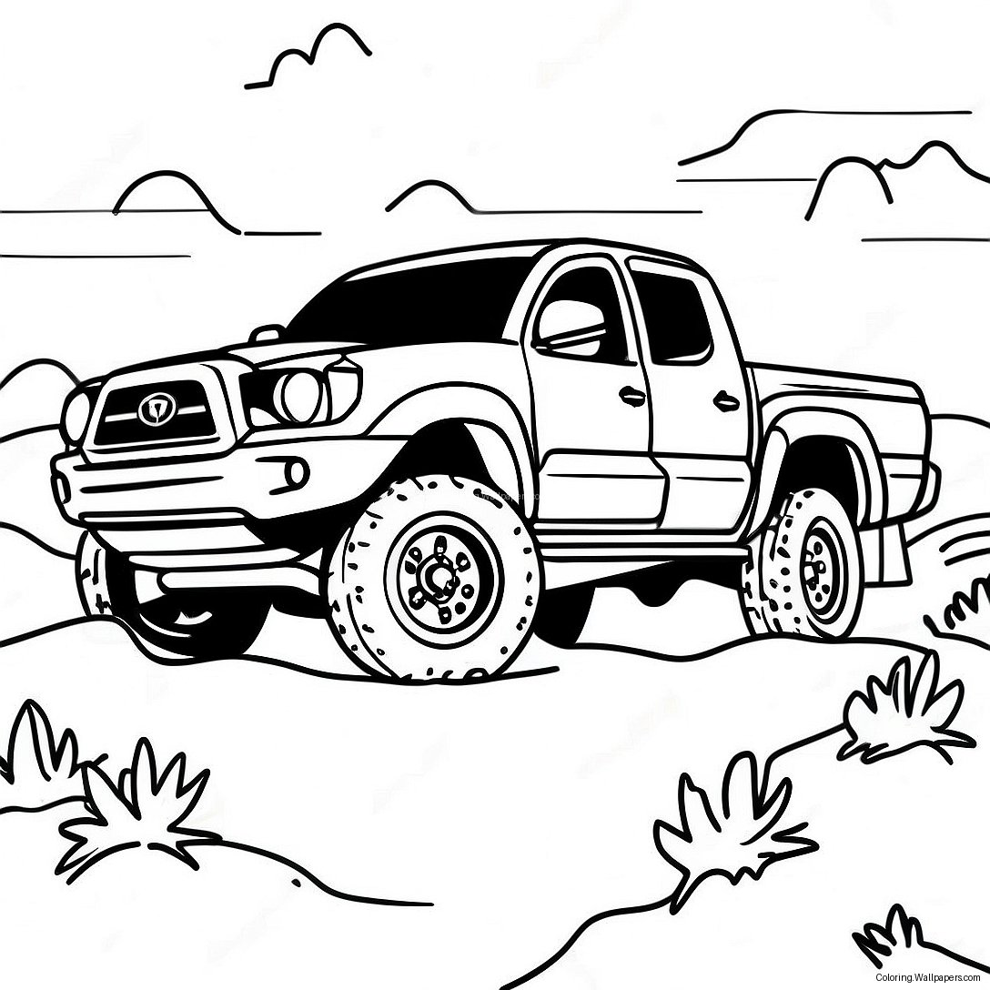 Pagina Da Colorare Dell'avventura Off-Road Del Toyota Tacoma 21497