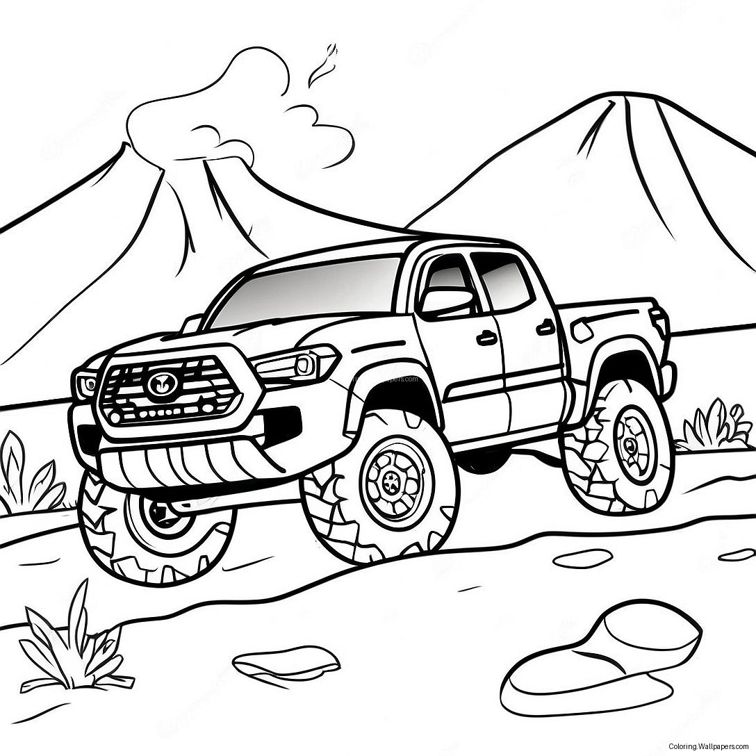 Pagina Da Colorare Dell'avventura Off-Road Del Toyota Tacoma 21498