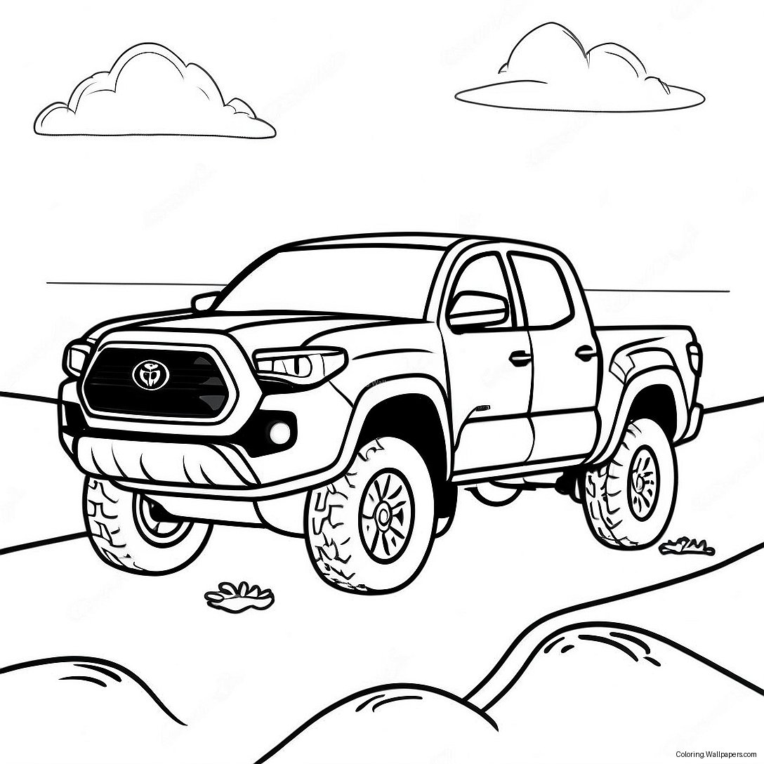 Kolorowanka Z Toyota Tacoma Na Przygody Off-Road 21499