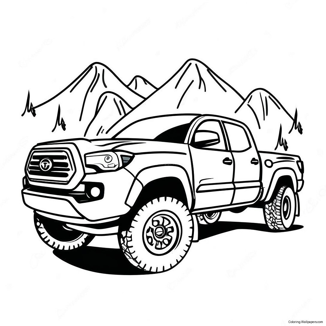 Раскраска Грузовика Toyota Tacoma 21484