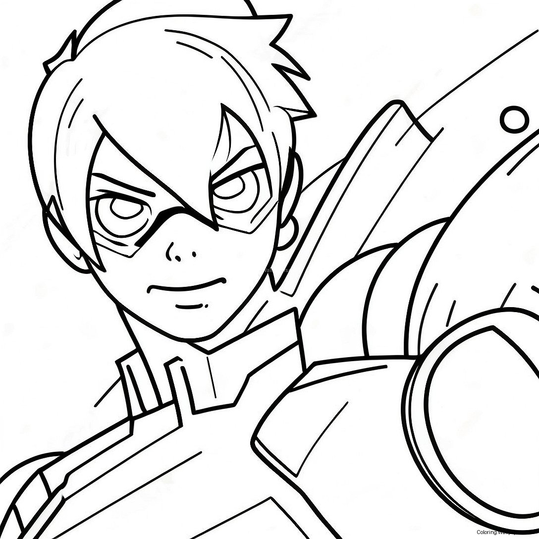 Tracer In Action Coloring Page 16971