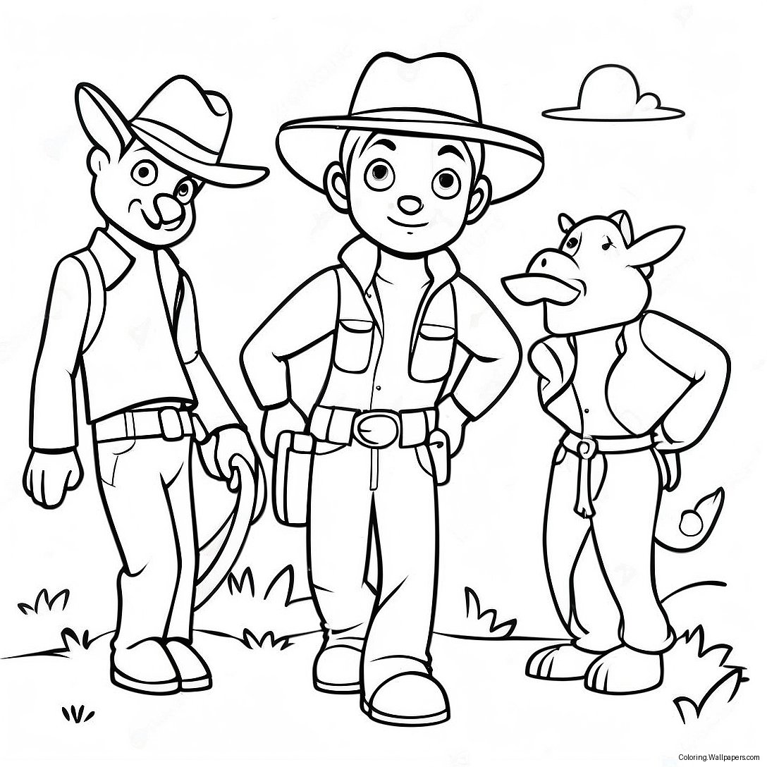 Tracker With His Friends Coloring Page 51346