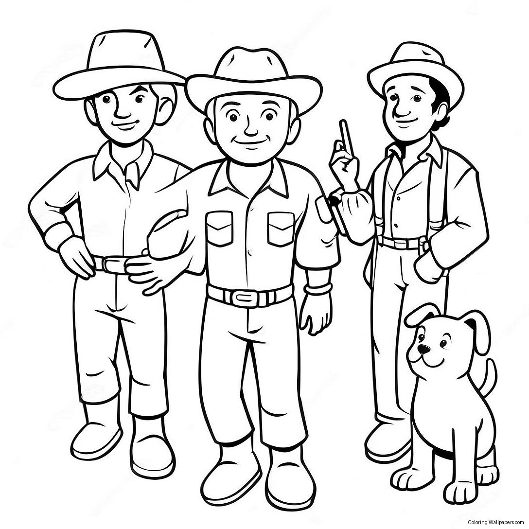 Tracker With His Friends Coloring Page 51348