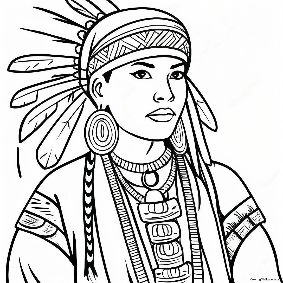 Traditional Indigenous Clothing Coloring Page 20256