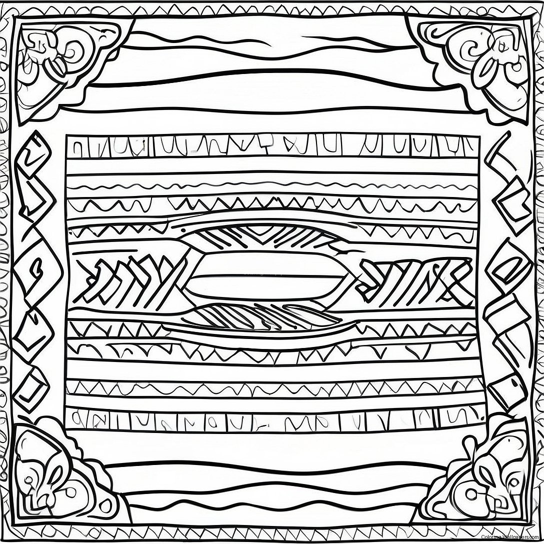 Traditional Navajo Blanket Coloring Page 55783