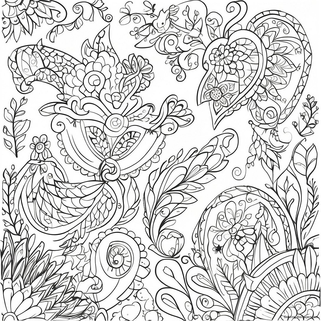 Traditional Russian Folk Art Coloring Page 21775