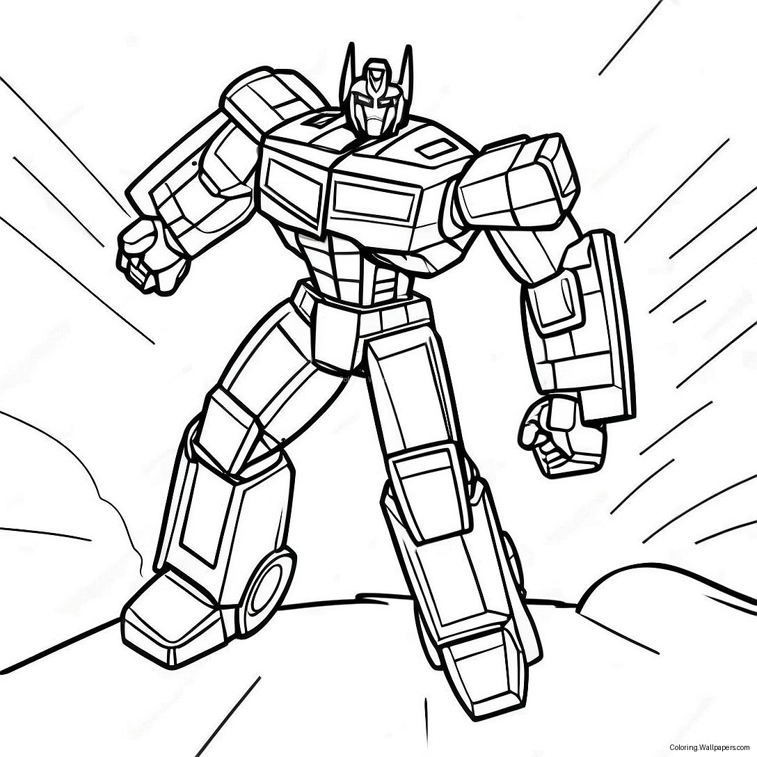 Transformers Barricade In Action Coloring Page 52165