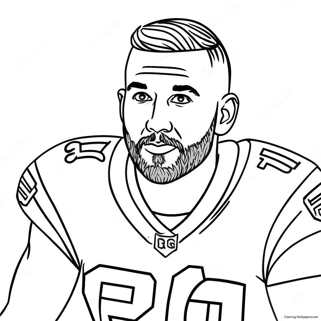 Travis Kelce Kleurplaat 21182