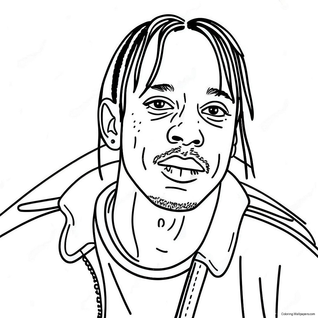 Travis Scott Coloring Page 15336