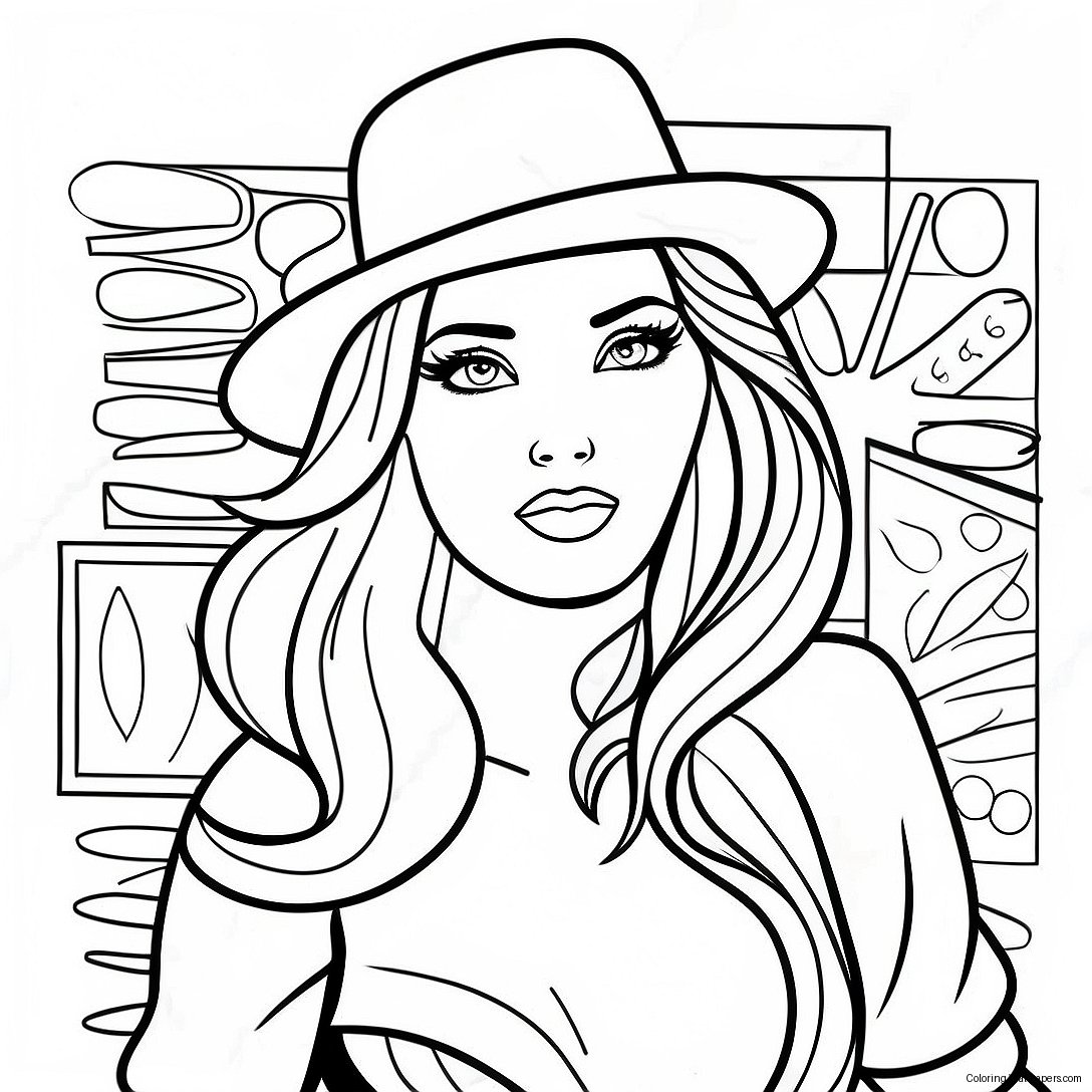 Trendy Fashionista Coloring Page 237