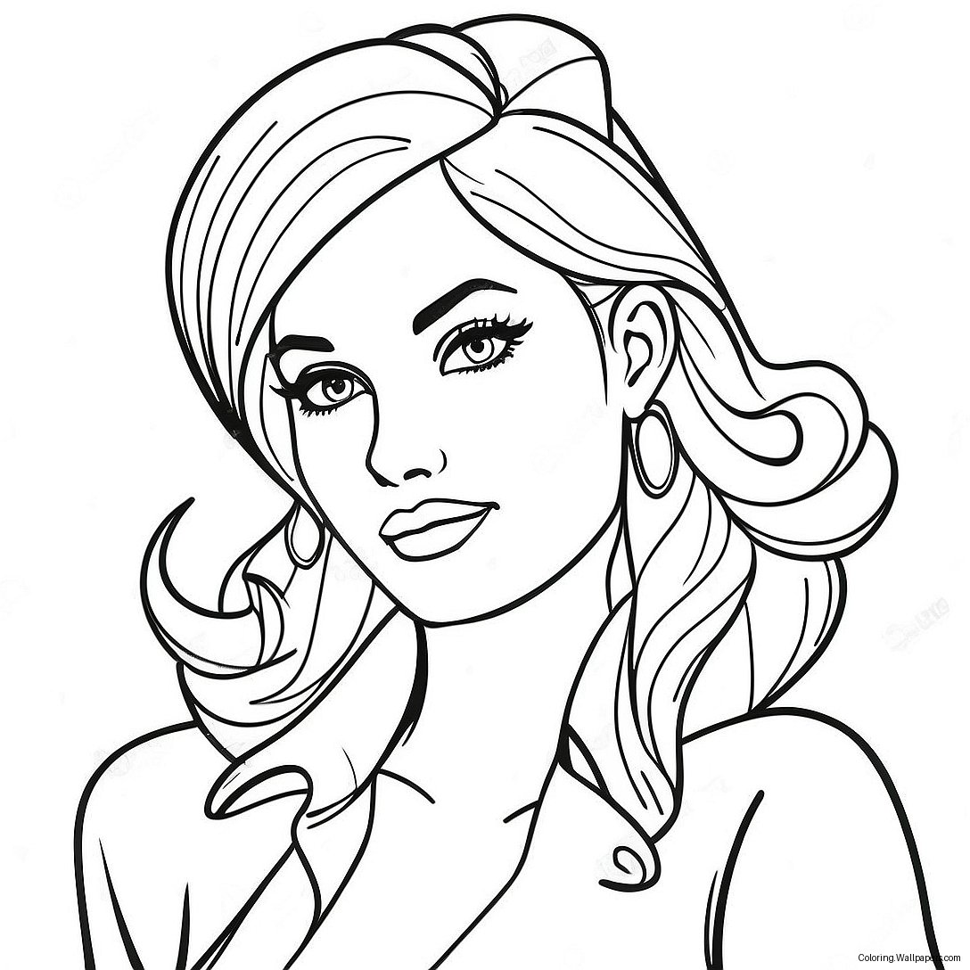 Trendy Fashionista Coloring Page 240