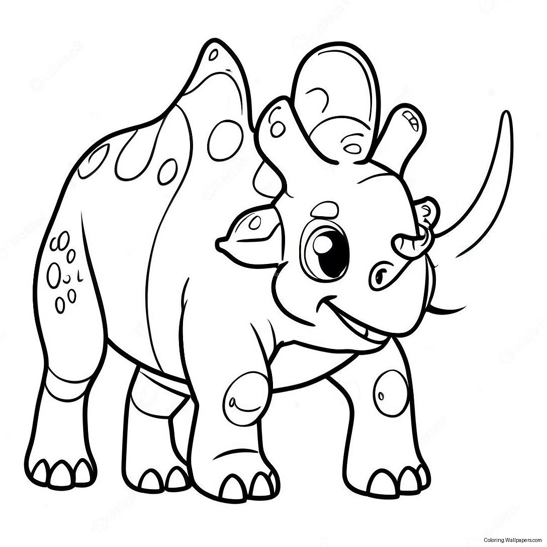 Página Para Colorear De Triceratops 7069