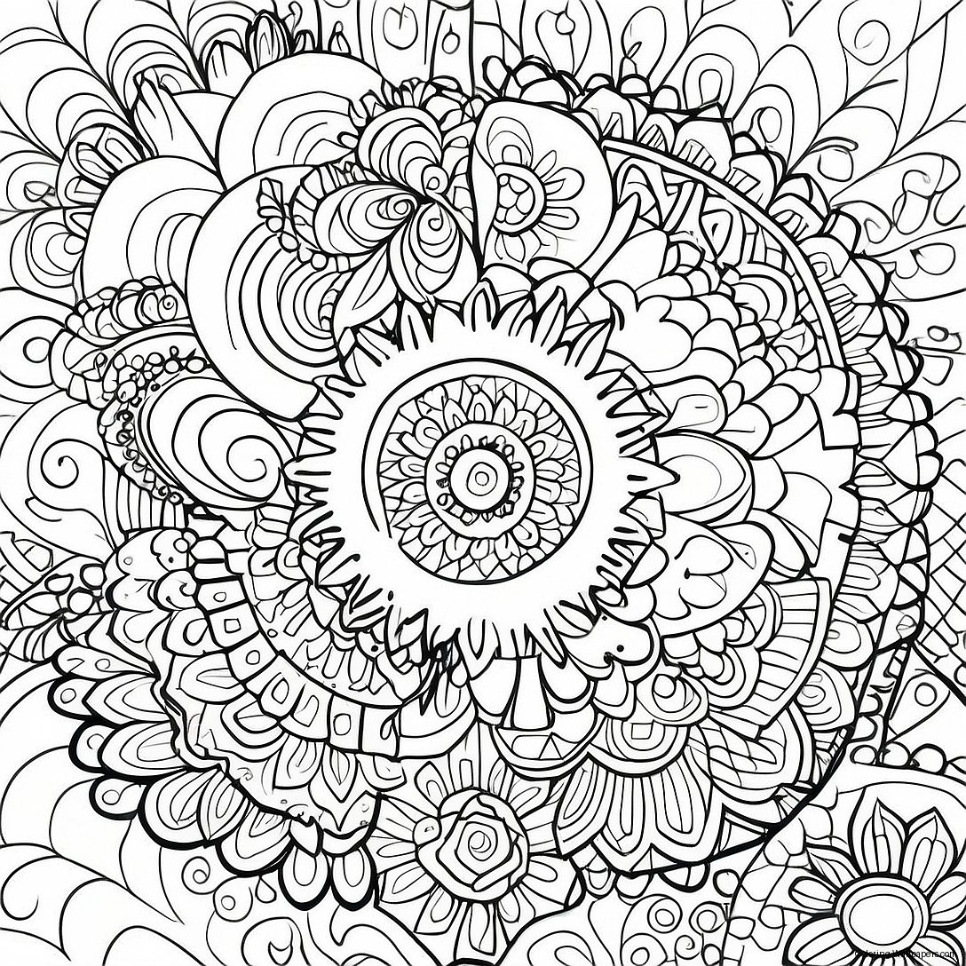 Trippy Chakra Mandala Coloring Page 51901