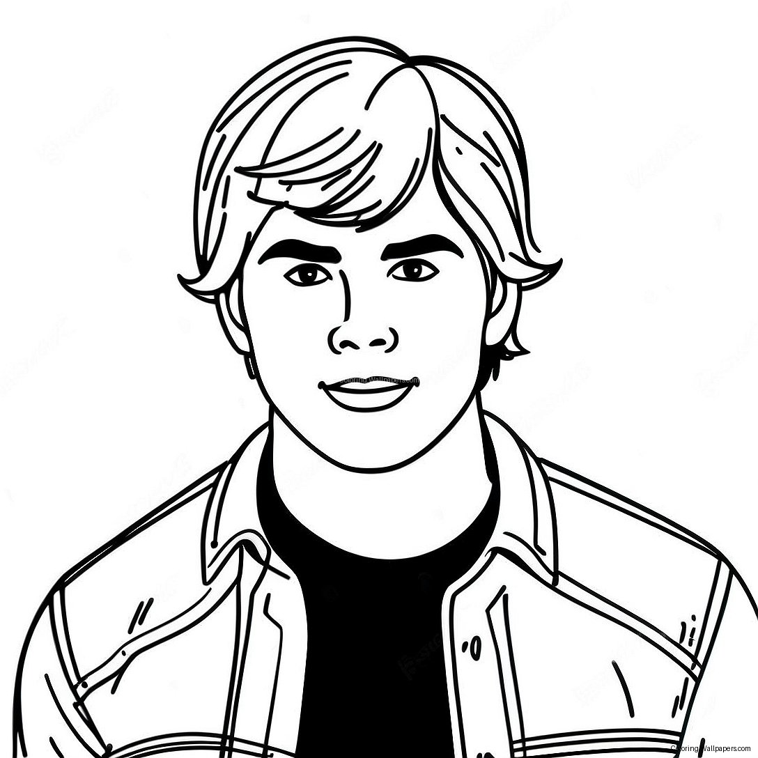 Troy Bolton Singing Coloring Page 12805