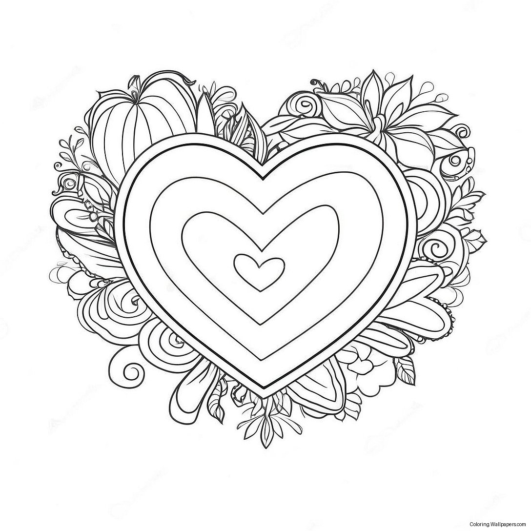 True Love Heart Coloring Page 28054