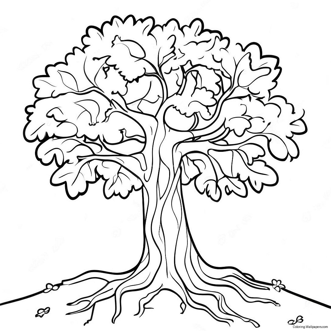 Pagina Da Colorare Dell'albero Di Tu Bishvat 11669