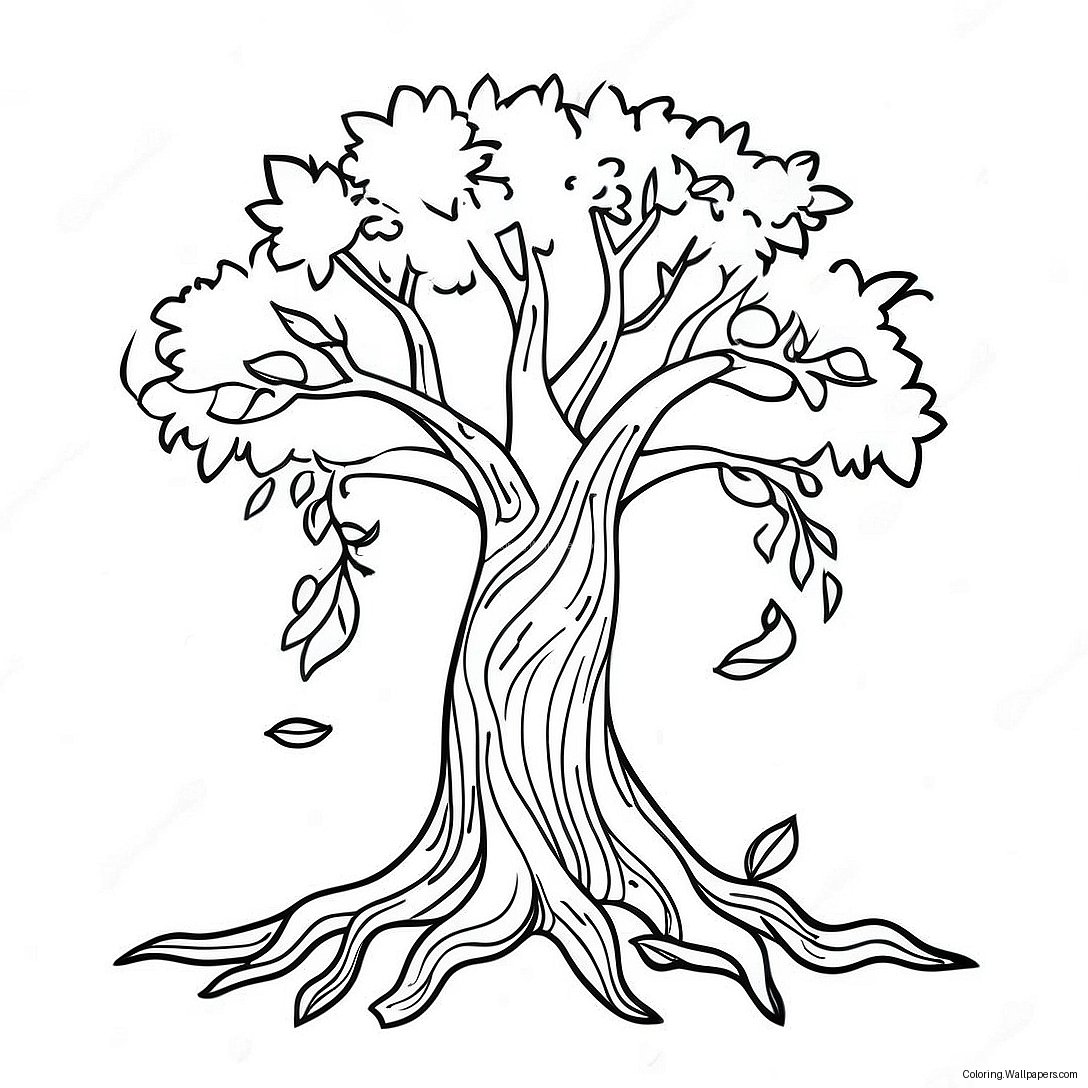 Tu Bishvat Tree Coloring Page 11671