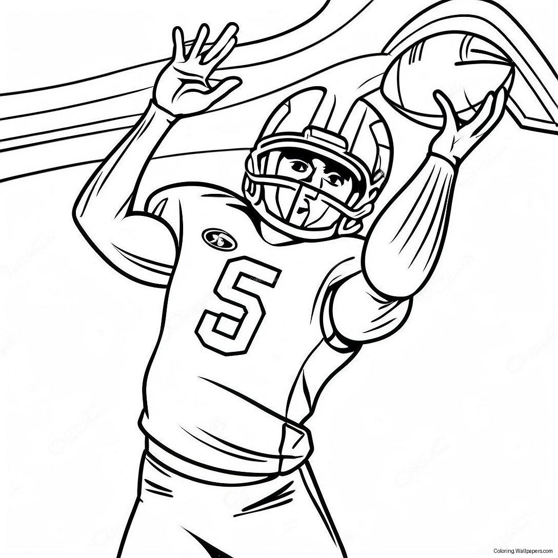Tua Tagovailoa Throwing A Pass Coloring Page 35818