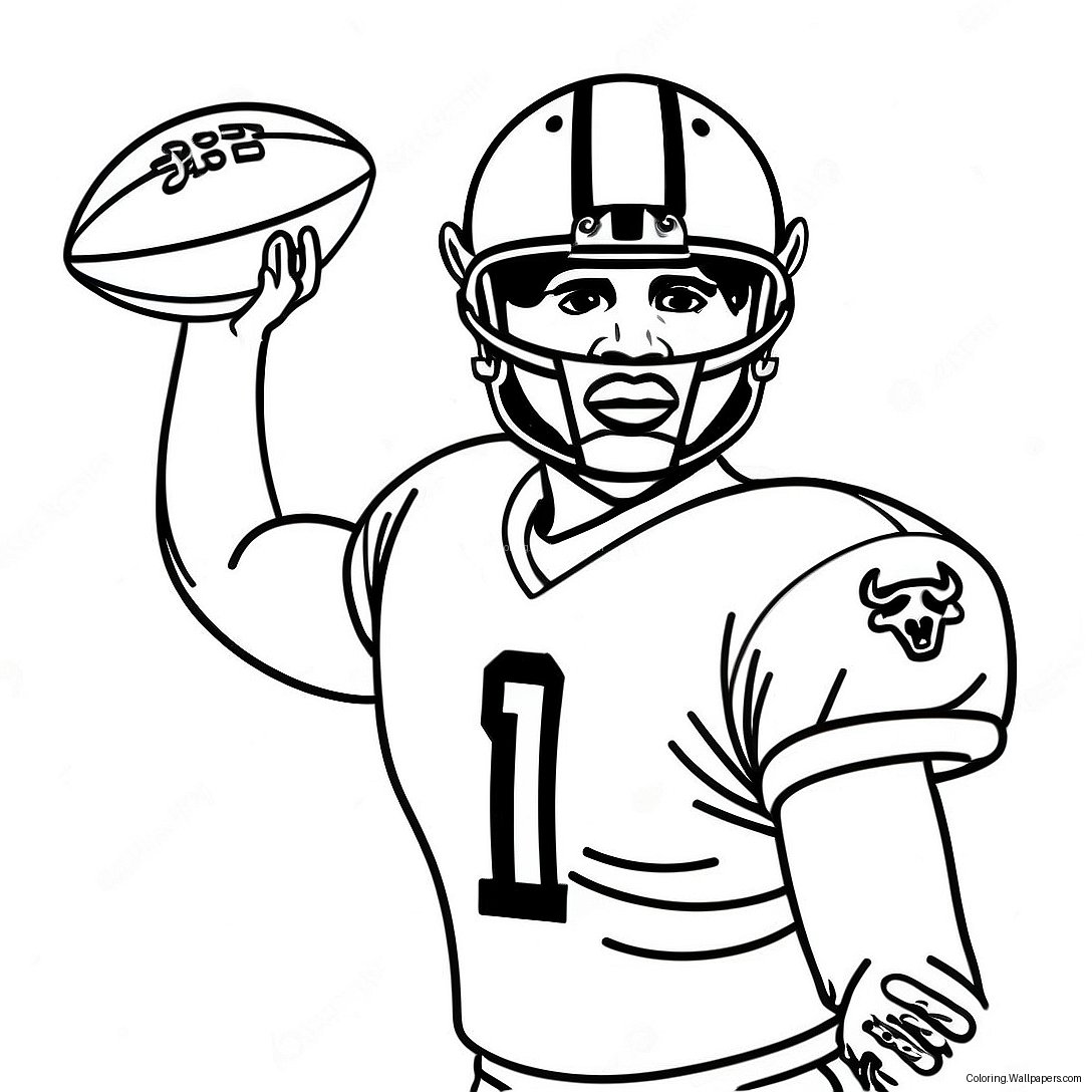 Tua Tagovailoa Throwing A Pass Coloring Page 35820