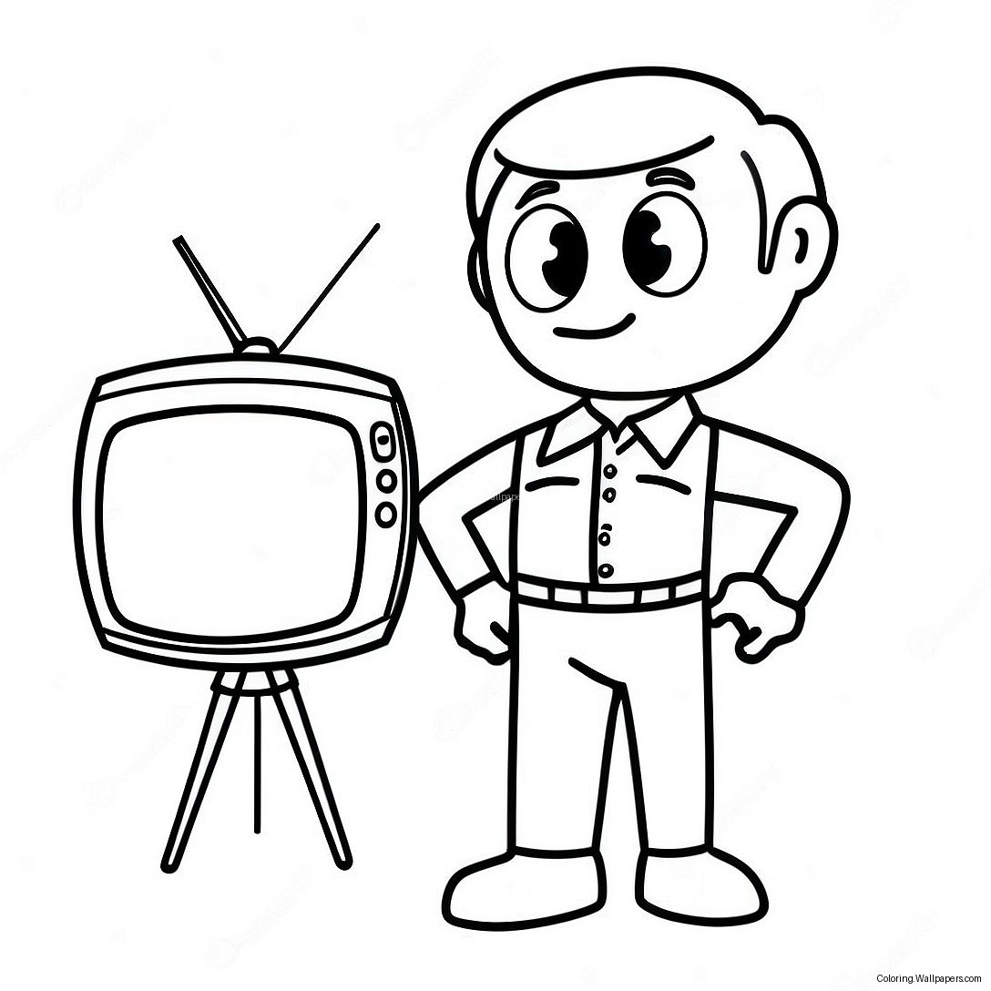 Tv Man Coloring Page 15193