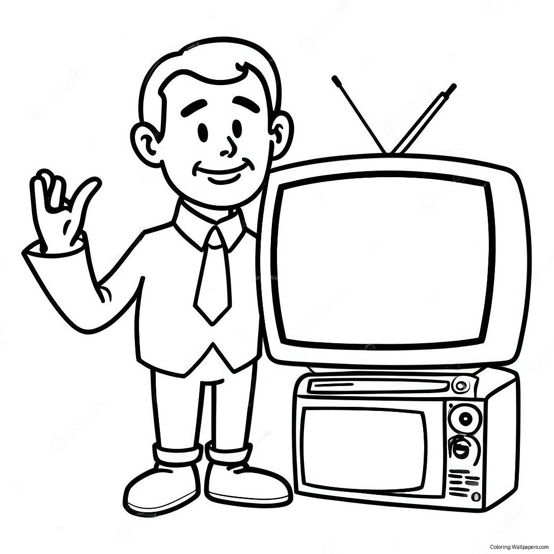 Tv Man Coloring Page 15194