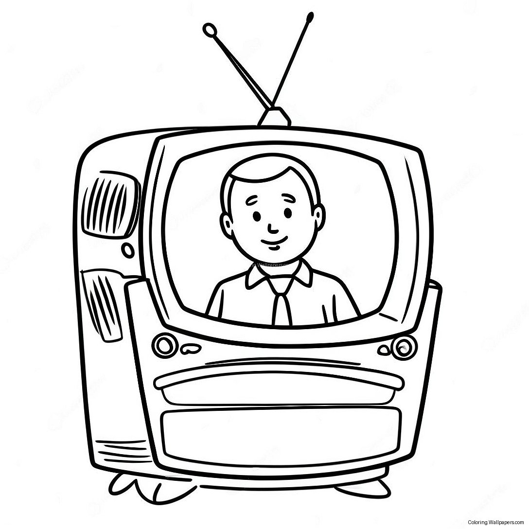 Tv Man Coloring Page 15196