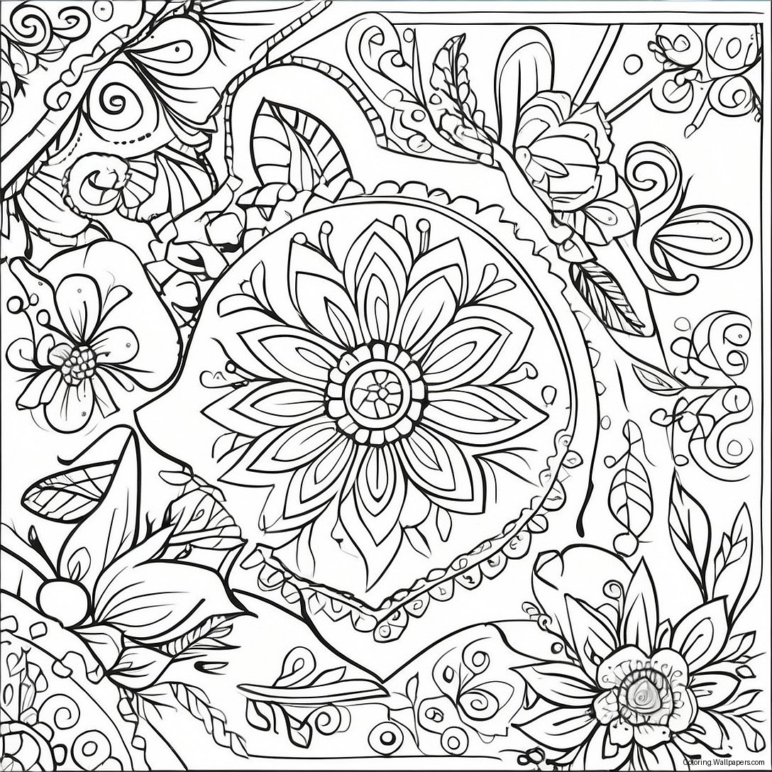 Ukrainian Folk Art Coloring Page 32129