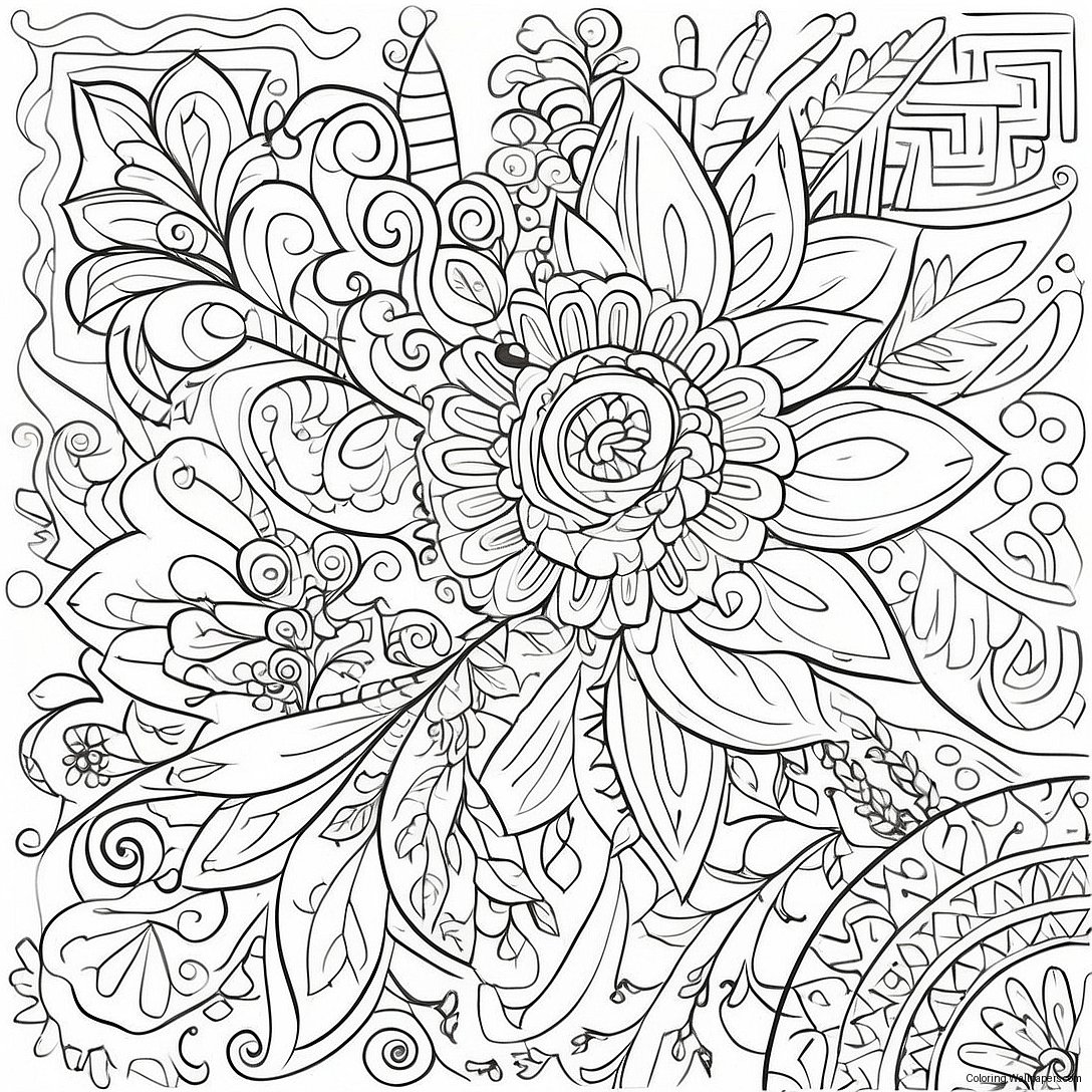 Ukrainian Folk Art Coloring Page 32132