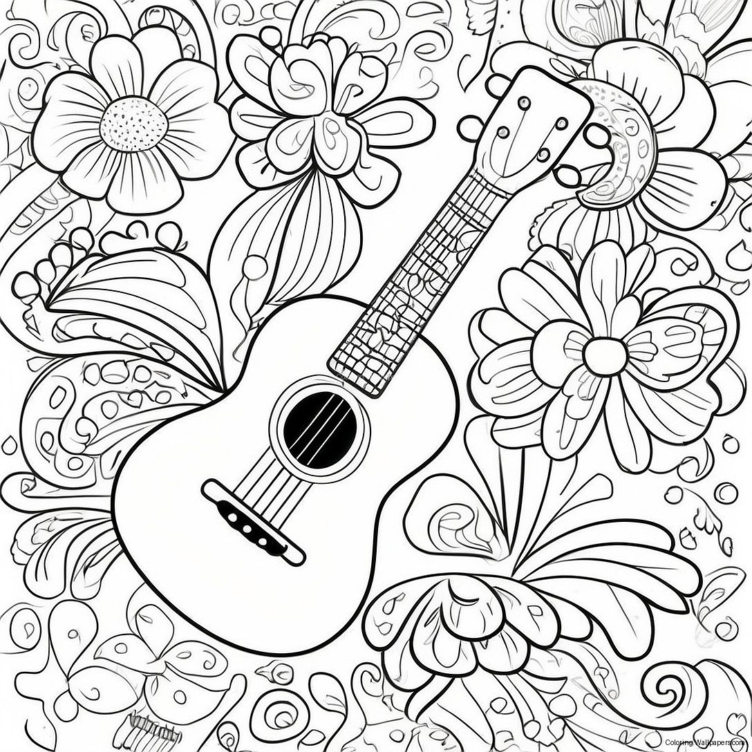 Ukulele Coloring Page 42127