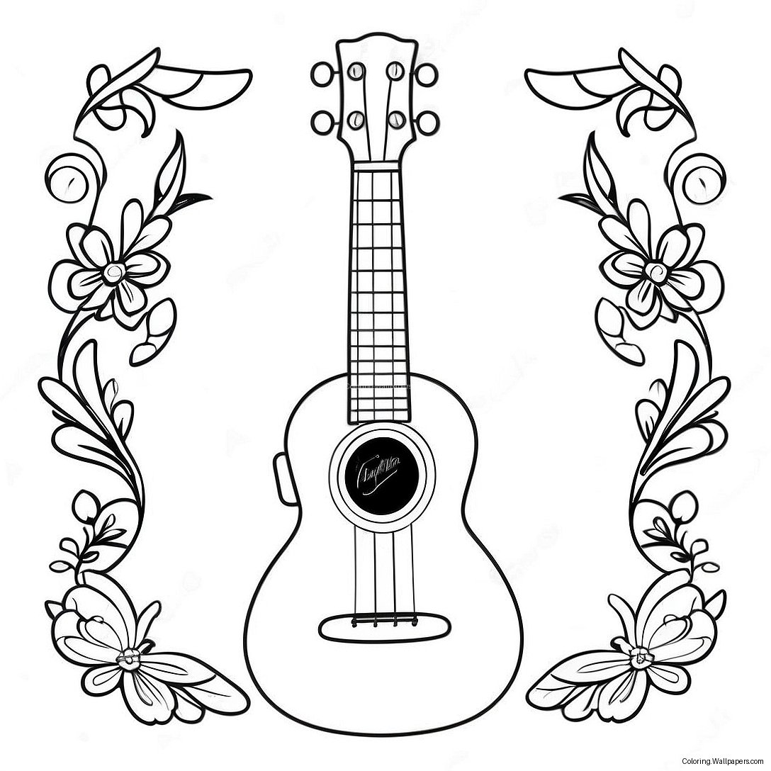 Ukulele Coloring Page 42128